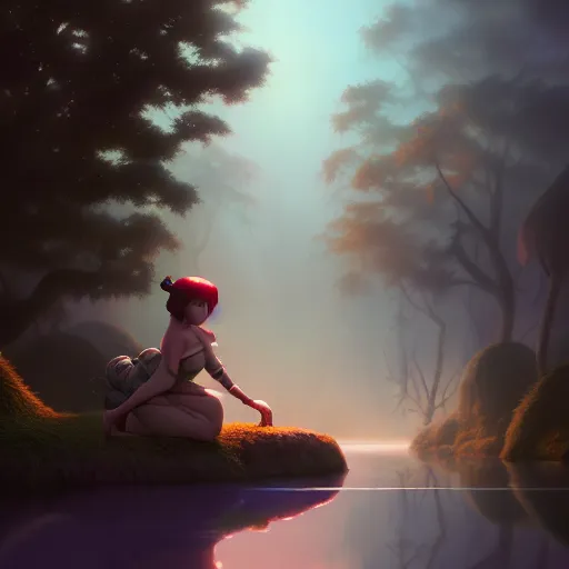 Image similar to shrek by tom bagshaw and ilya kuvshinov, rtx reflections, octane render 1 2 8 k, extreme high intricate details by wlop, digital anime art by ross tran, wide shot, close up shot, composition by sana takeda, dramatic lighting by greg rutkowski