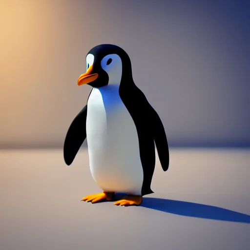 Image similar to a penguin in office outfit, octane render, 8 k, highly detailed,