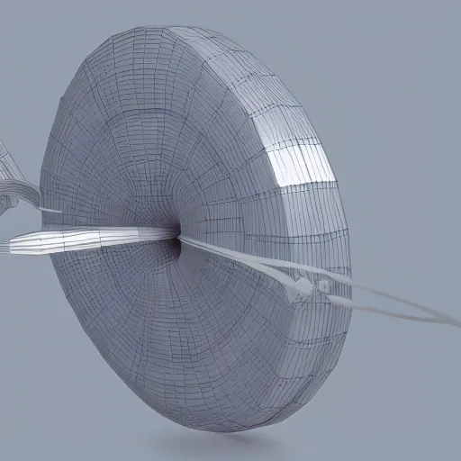 Image similar to hi-tech circular buzzsaw, 3D render