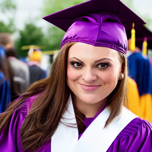 Image similar to Meg Griffin from Family Guy graduating college