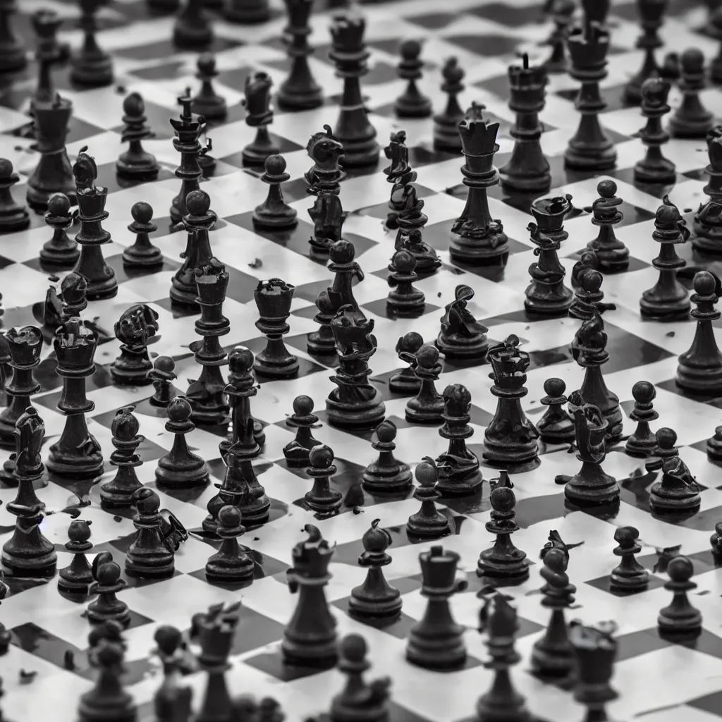 Black & White Chess Figure Wallpaper – Myindianthings