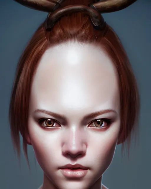 Prompt: face closup portrait view of pale skin scandinavian beauty, caucasian, caucasoid, viking armor, paint by ilya kuvshinov and ross tran and karol bak and stanley lau and anna dittmann and artgerm and xiaoguang sun and tian zi