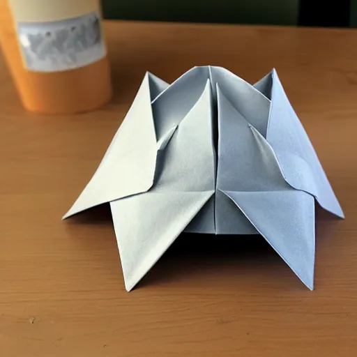 Image similar to origami helmet