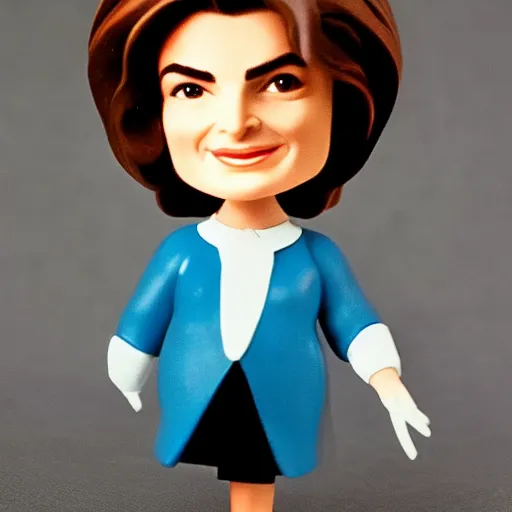 Image similar to jacqueline kennedy, stop motion vinyl action figure, plastic, toy, frank frazetta style