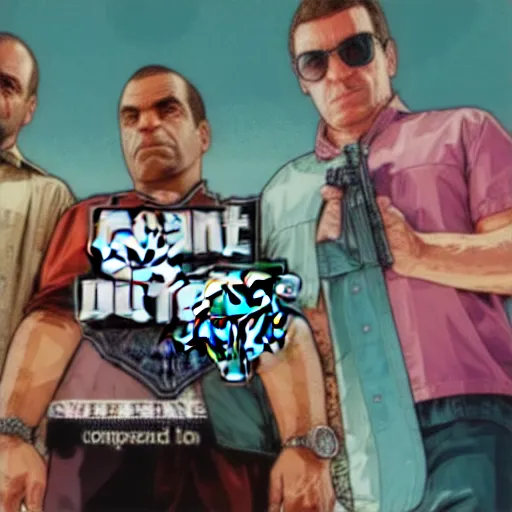 Image similar to three's company, gta 5 cover art