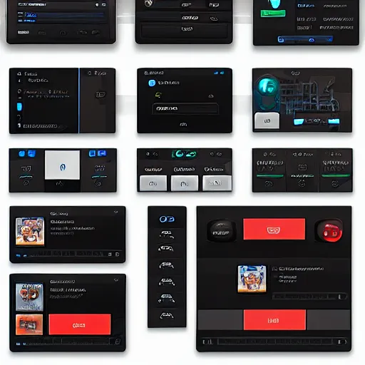 Prompt: casual game interface gui kit