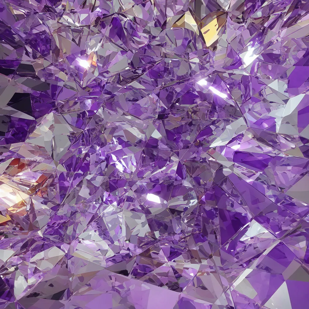 Image similar to amethyst geo stylized gemstone multicolorful global illumination ray tracing advended technologie