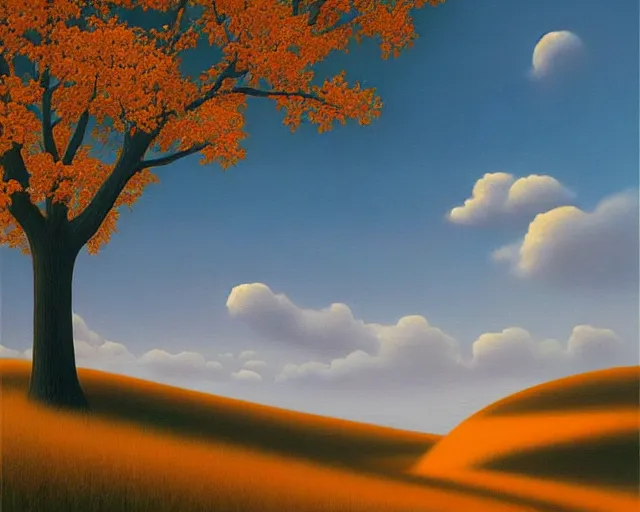 Prompt: a painting of an unimaginably beautiful landscape at golden hour, an ultrafine detailed painting by rafal olbinski, behance contest winner, pop surrealism, detailed painting, very detailed, minimalist, skeuomorphic, airbrush art
