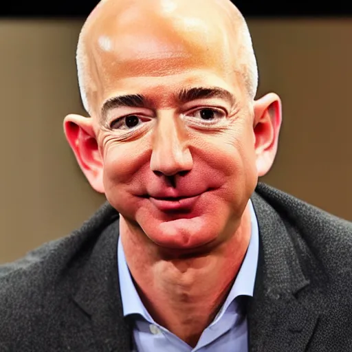 Prompt: jeff bezos with a nipple on the top of his head