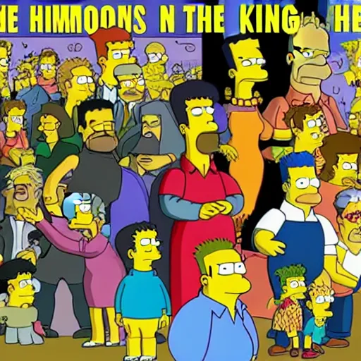 Image similar to the simpsons in the style of king of the hill