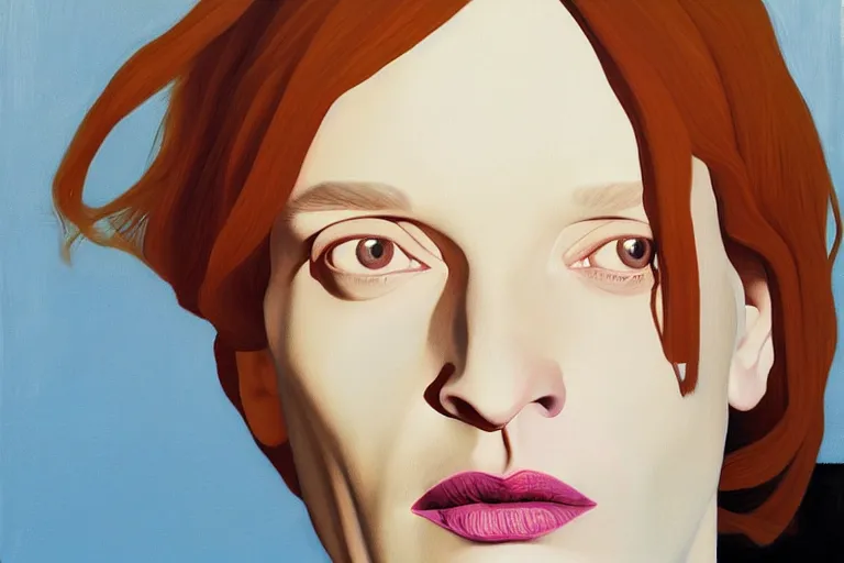 Prompt: portrait of uma thurman artwork by tim eitel