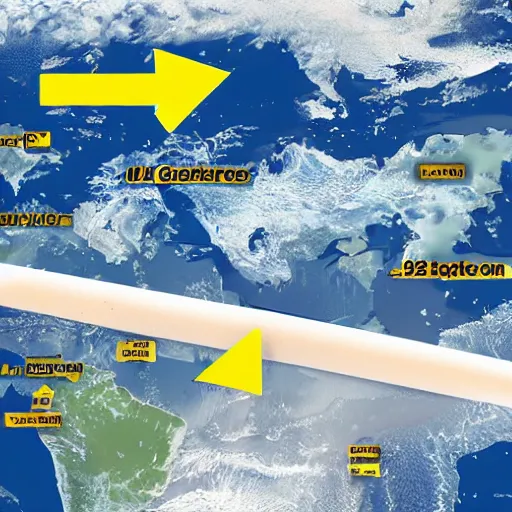 Image similar to a glue pipeline from the us to europe over the pacific, illustration