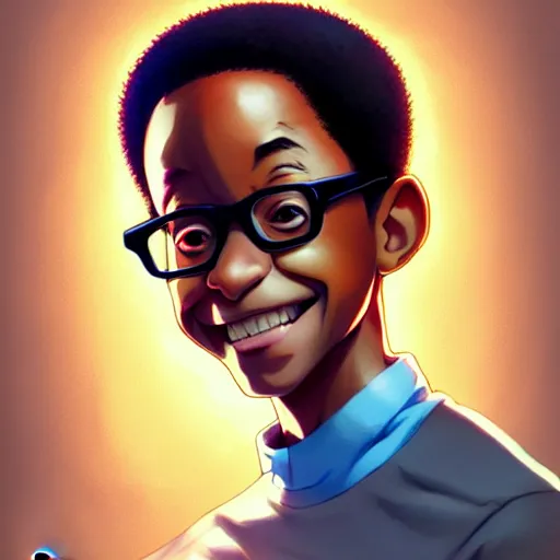 Image similar to steve urkel, portrait shinkai makoto studio ghibli studio key hideaki anno sakimichan stanley artgerm lau rossdraws james jean marc simonetti elegant highly detailed digital painting artstation pixiv