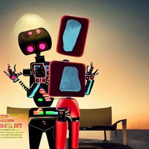 Prompt: film still the wacky robot romantic comedy 'Robot Romance' (2012)