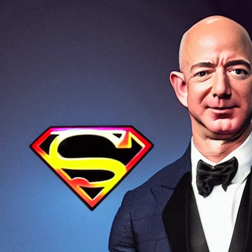 Image similar to film still of Jeff Bezos as Lex Luther in the new Superman movie