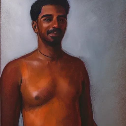 Prompt: a portrait of blessin varkey