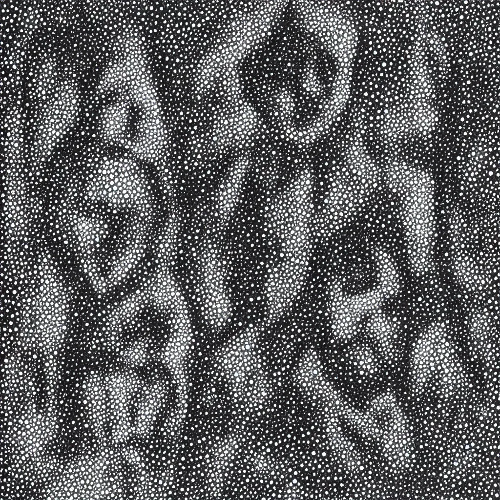 Image similar to face made out of planet, faceless people dark, dots, drip, stipple, pointillism, technical, abstract, minimal, style of francis bacon, asymmetry, pulled apart, cloak, hooded figure