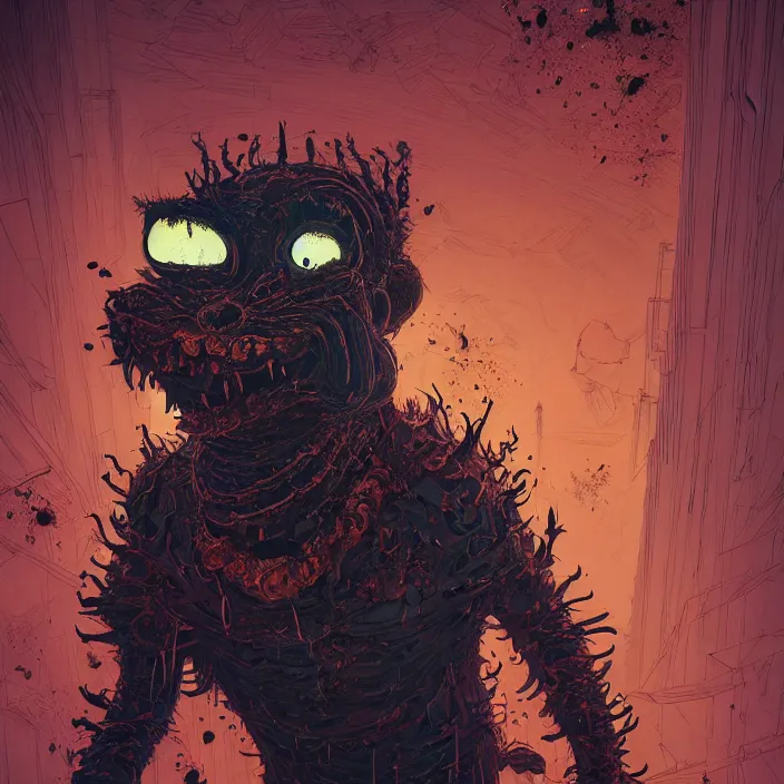 Image similar to portrait of ((((undead)))) Garfield. nightmare. intricate abstract. intricate artwork. by Tooth Wu, wlop, beeple, dan mumford. octane render, trending on artstation, greg rutkowski, very coherent symmetrical artwork. cinematic, hyper realism, high detail, octane render, 8k, iridescent accents, deep blacks