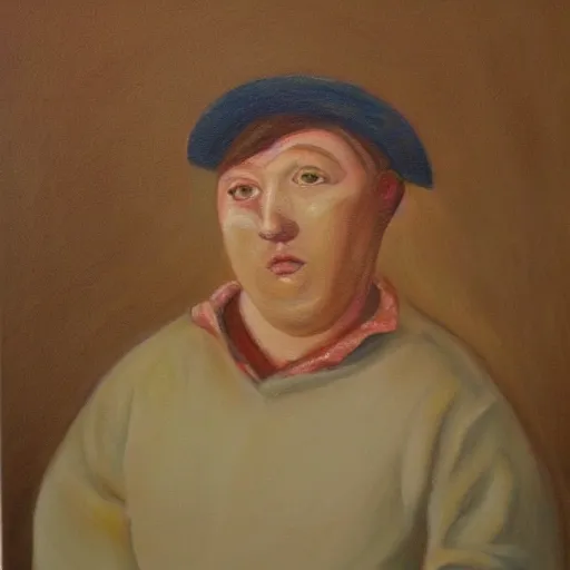 Image similar to patrick steward if he turned into a potato, painting