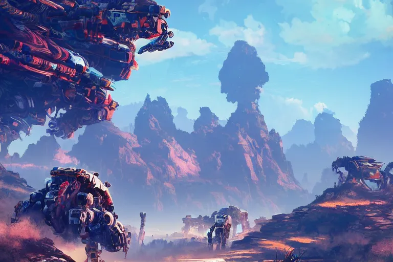 Image similar to rollerback machine mecanical creature robot of horizon forbidden west horizon zero dawn bioluminiscence global illumination ray tracing hdr fanart arstation by ian pesty and alena aenami artworks in 4 k