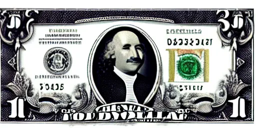 Image similar to Steve harvey as George Washington on the 1 dollar bill