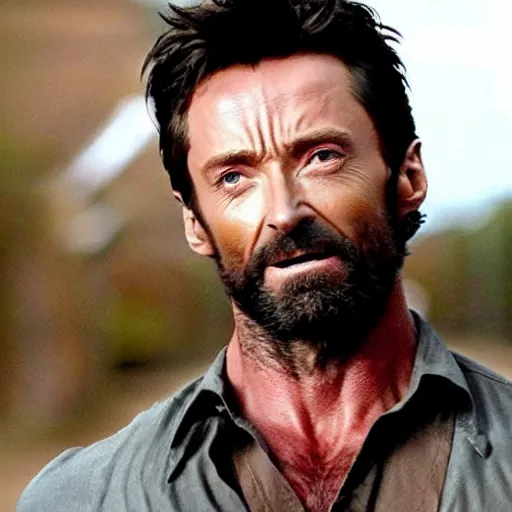 Image similar to Hugh Jackman as Rick Grimes, realistic picture