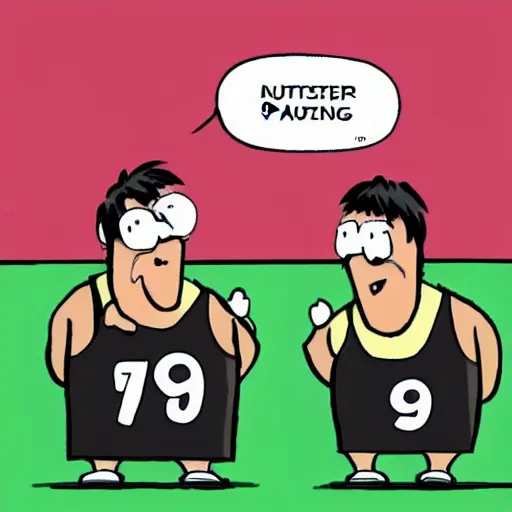 Image similar to the number 7 eating the number 9, cartoon