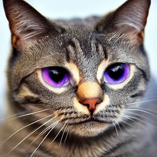 Prompt: a cat with different eye colors