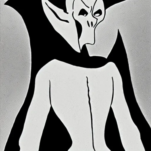 Prompt: nosferatu, dramatic pose, in the style of carl barks