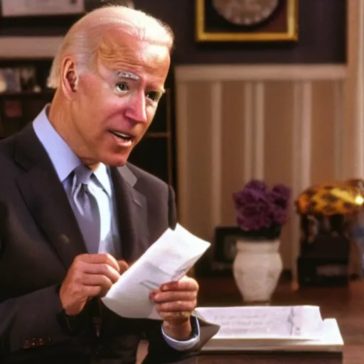 Prompt: joe biden as an 8 0 s sitcom character