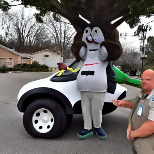 Image similar to big chungus, anthropomorphic ambulance shaped like big chungus, high resolution photo