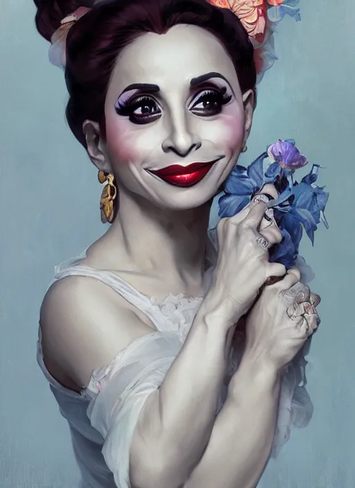 Image similar to bianca del rio, painting by artgerm and greg rutkowski and alphonse mucha