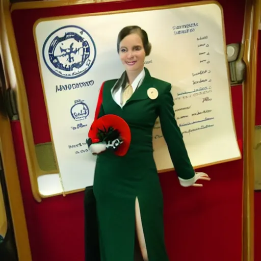 Image similar to arwen evenstar as an airline hostess