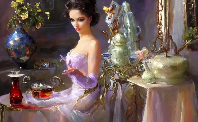 Image similar to Alchemy mantis. By Konstantin Razumov, highly detailded