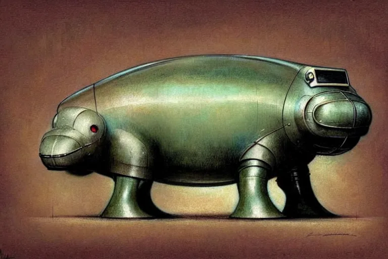 Prompt: ( ( ( ( ( 1 9 5 0 s retro future robot hippo. muted colors. ) ) ) ) ) by jean - baptiste monge!!!!!!!!!!!!!!!!!!!!!!!!!!!!!!