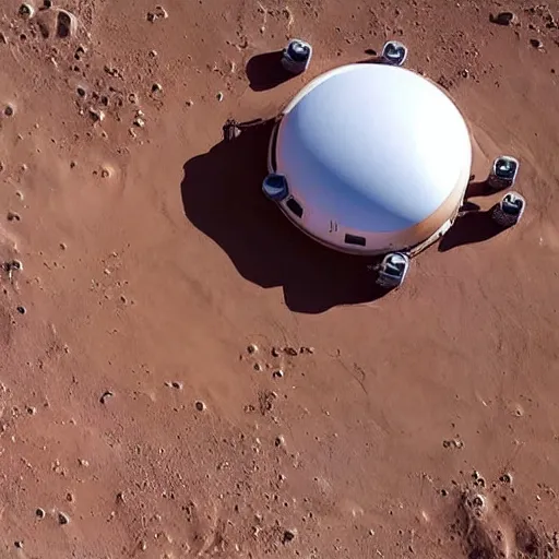 Image similar to Elon musk selfie with futuristic house on mars