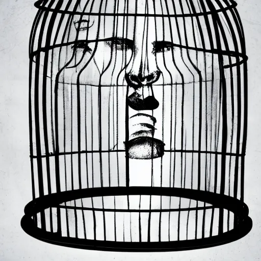 Image similar to images of the body as a cage for the soul