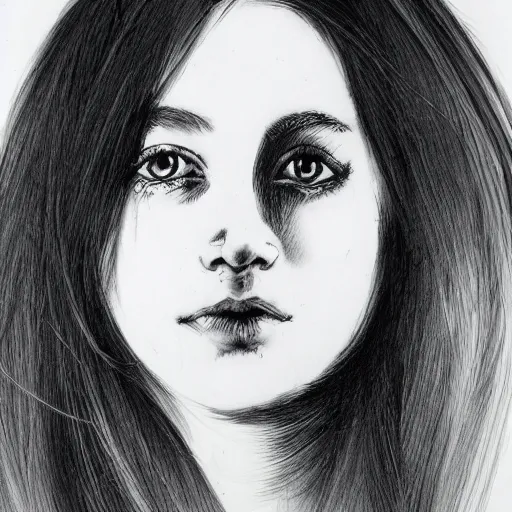 a beautiful girl face faded with moutains, drawing | Stable Diffusion ...