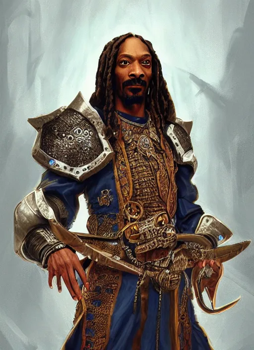 Prompt: snoop dogg as a mage, short beard, grumpy, plate armor, Ivan Aivakovsky, Boris Vallejo, epic fantasy character art, D&D Concept Art, full length, ultra Realistic, Regal, Refined, Detailed Digital Art, Exquisite detail, post-processing, masterpiece, Cinematic Lighting, Unreal Engine, 8k, HD,