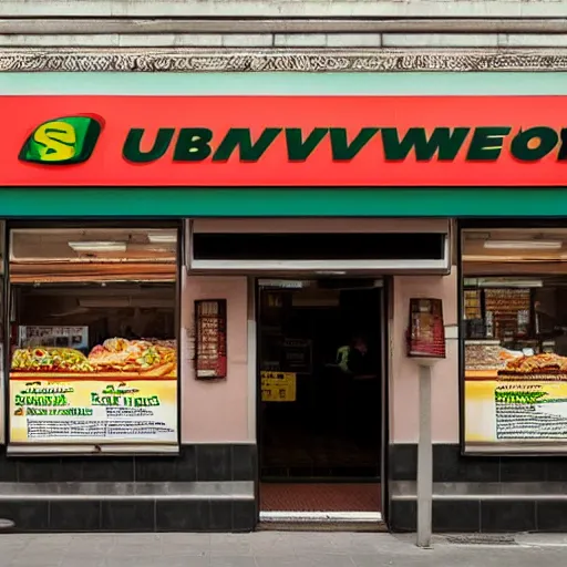 Image similar to an Subway fastfood temple in mesopotanian ancient city, Subway fastfood temple !!!!!!!!!!!!!!!!!!!!!!!!!! Subway fastfood , temple Subway fastfood !!!!!!!!!!!!!!!!!!! award winning photo