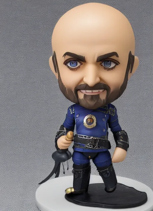 Image similar to richard garriott, a nendoroid of richard garriott figurine, realistic face, detailed product photo