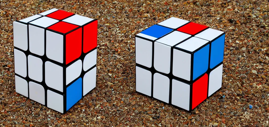 Image similar to a rubix cube shape in earth style