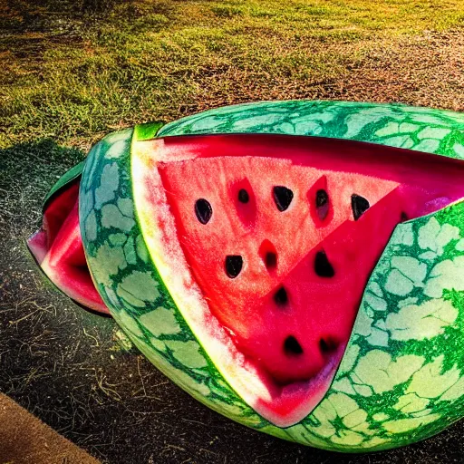 Image similar to stunning award winning hyperrealistic hdr 8 k highly detailed photo of a car watermelon