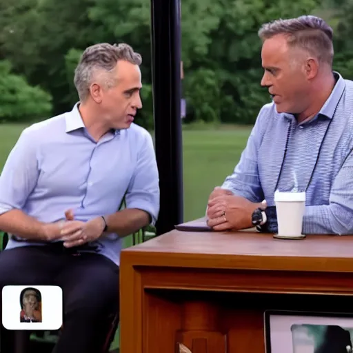 Image similar to Jordan Peterson interviewing Alex Jones