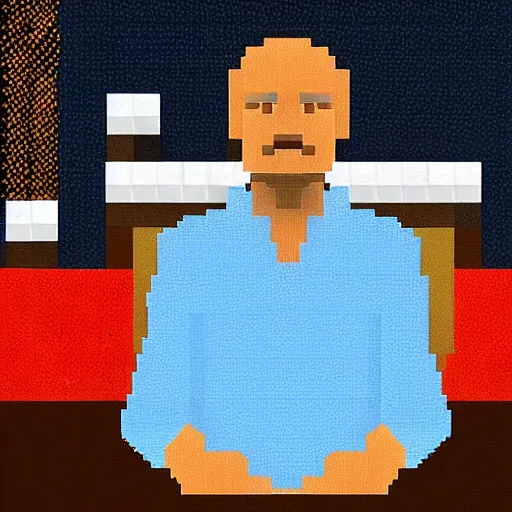 Image similar to putin in minecraft