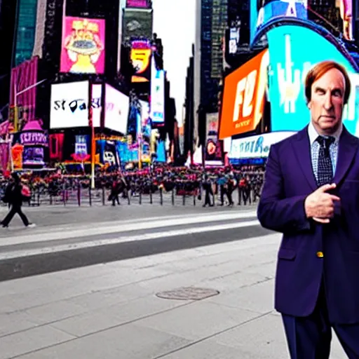 Image similar to Saul Goodman in times square