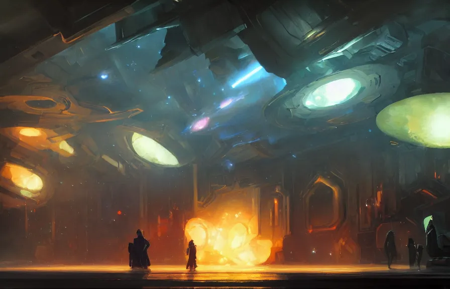 Image similar to greg manchess concept art of a the dilithium dimension, key visual, ambient lighting, highly detailed, digital painting, artstation, concept art, sharp focus, by makoto shinkai and akihiko yoshida and hidari and wlop and greg rutkowski