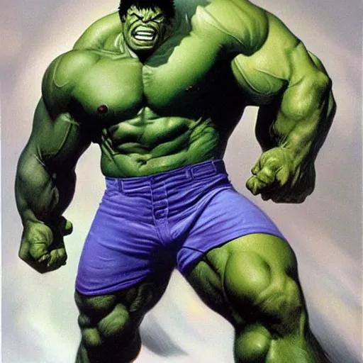 Image similar to incredible hulk by boris vallejo