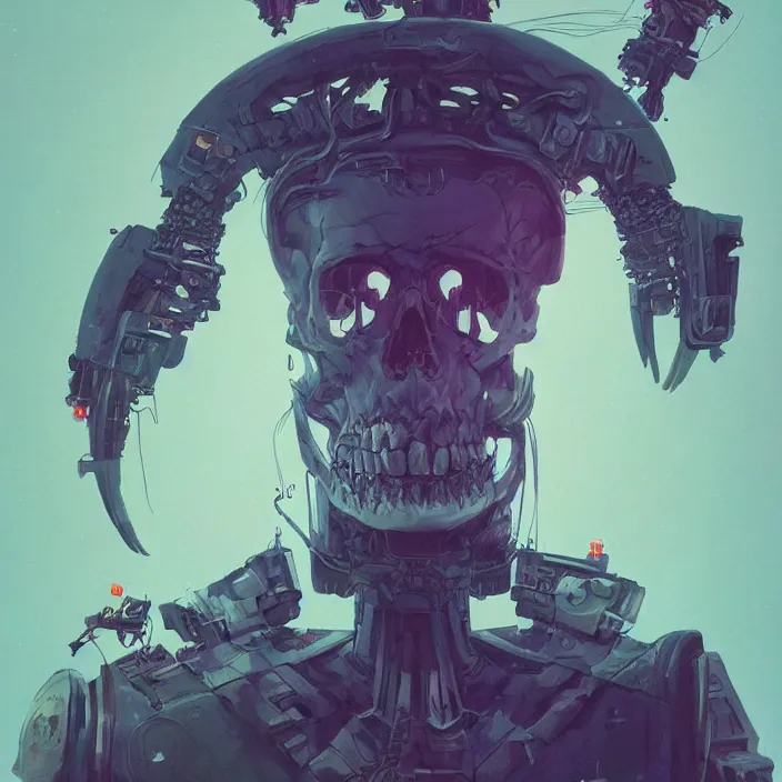 Prompt: a beautiful painting of a 8 0 s sci fi skull by sergey kolesov and vania zouravliov and pascal blanche and rhads. in style of colorful comic noir illustration, symmetry, sci fi, hyper detailed. octane render. trending on artstation