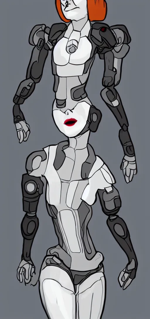 Prompt: glados from portal as a human